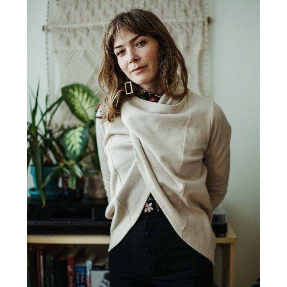 Ursa Minor Canada Sustainable Lagenlook  Heavy Cotton Black Tabard Cardigan L